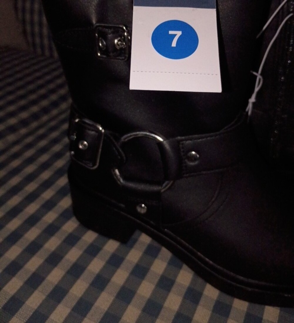 Black Women’s Mid-Calf Buckle Boots - Universal Thread - Picture 3 of 6